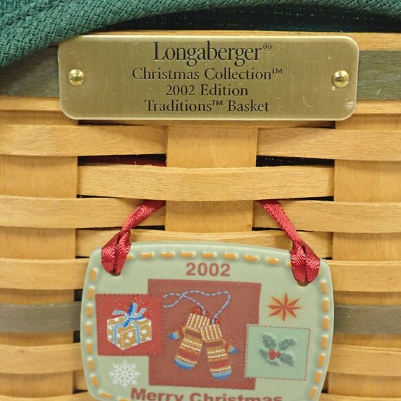 Longaberger 2002 Christmas Collection Ribbon basket. - Picture 3 of 8